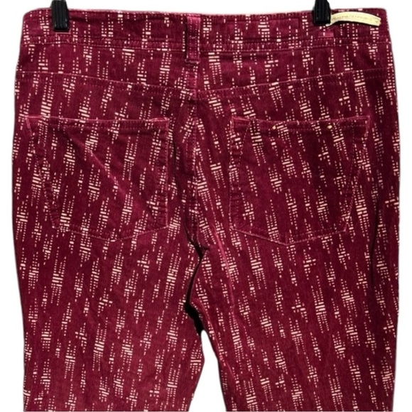 🌻Anthropologie {Pilcro} The Serif Printed Corduroy  Boho Jean Leggings Size 26 - Picture 6 of 11
